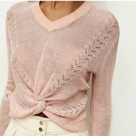 Veronica Beard Tops - VERONICA BEARD TOP - SOREN TWIST-FRONT SWEATER